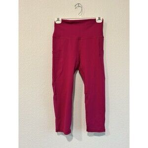 LF Love and Fit Women's PInk Stay Put Leggings Mid Rise Crop Large